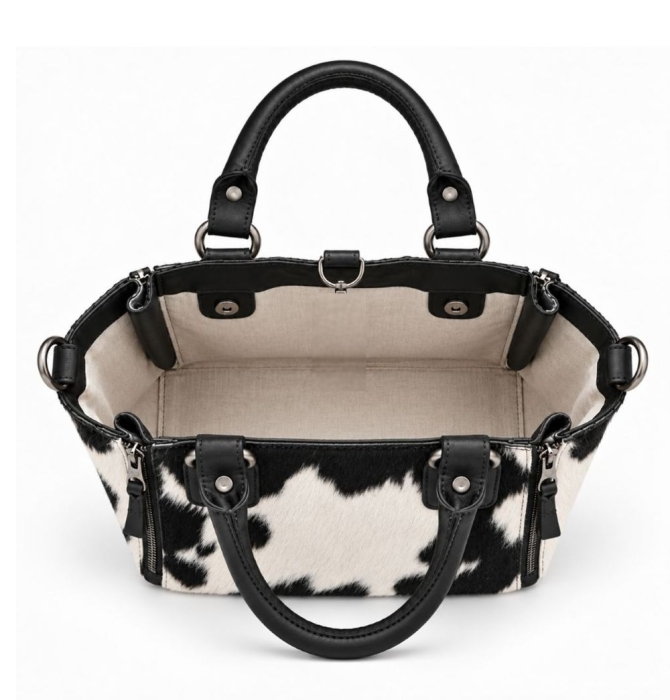 Preview: JACKIE SHERPA BLACK&WHITE Handtasche